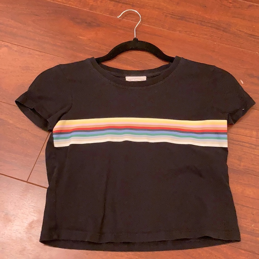 Rainbow Pattern Crop Top